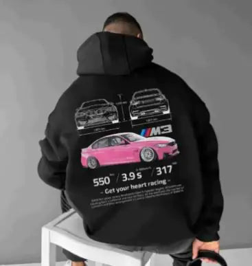 Men's Fashion Car Printed Hoodie WEM Support (www.WEM.support)