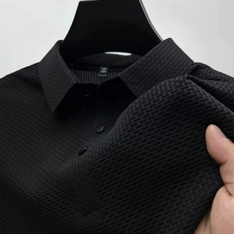 Men's Ice Silk Mesh Polo Shirt WEM Support (www.WEM.support)