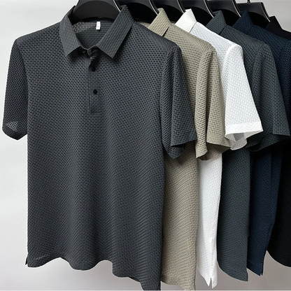 Men's Ice Silk Mesh Polo Shirt WEM Support (www.WEM.support)