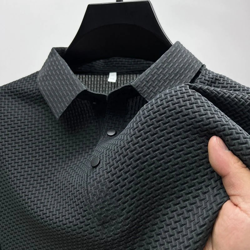 Men's Ice Silk Mesh Polo Shirt WEM Support (www.WEM.support)