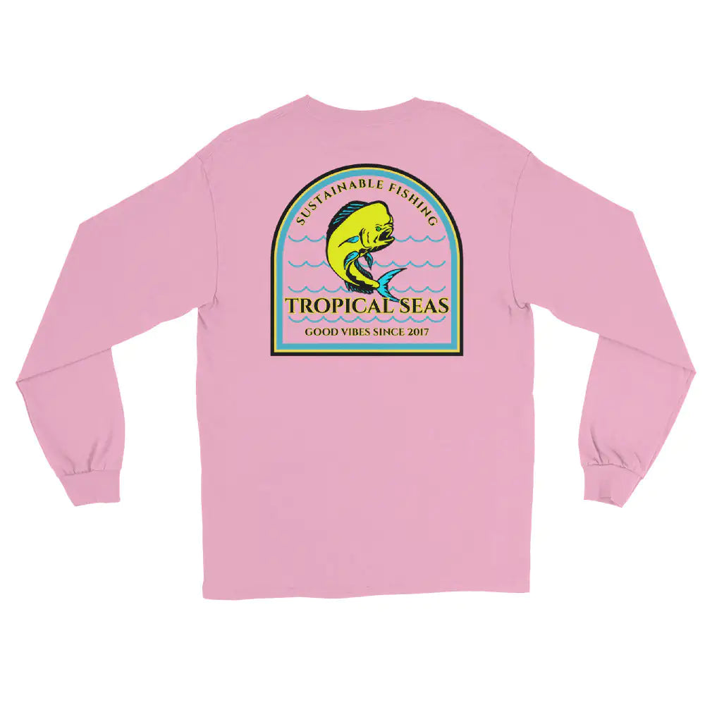 Men's Sustainable Fishing Mahi Mahi Long Sleeve Shirt WEM Support (www.WEM.support)