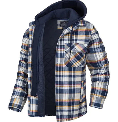 Men's Thick Padded Plaid Jacket – Cozy, Stylish, and Perfect for Cold Weather WEM Support (www.WEM.support)