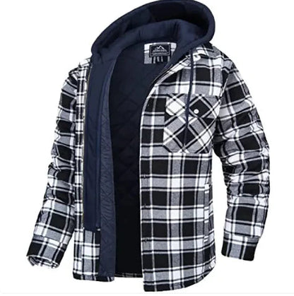Men's Thick Padded Plaid Jacket – Cozy, Stylish, and Perfect for Cold Weather WEM Support (www.WEM.support)