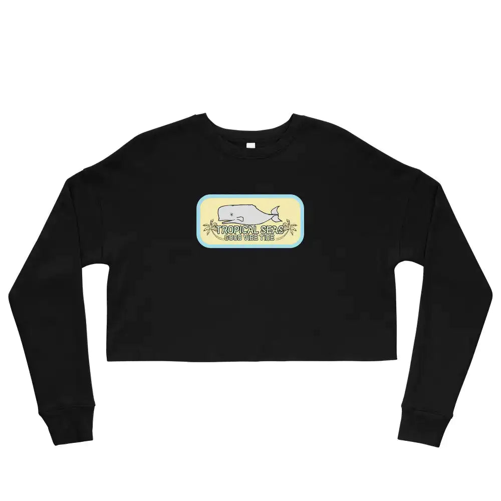Women's Crop-Top Whale Tail Sweatshirt WEM Support (www.WEM.support)