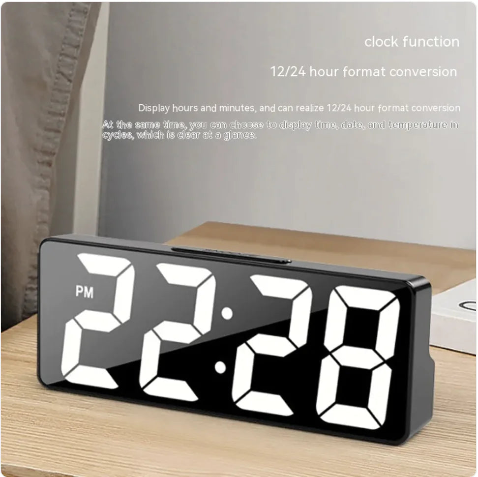Large Screen Digital Alarm Clock with Luminous Display WEM Support (www.WEM.support)