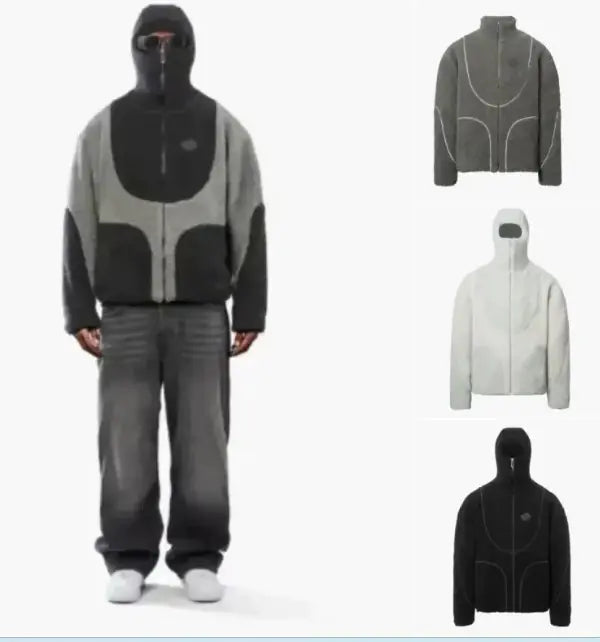 Lamb Wool Hooded Zipper Coat WEM Support (www.WEM.support)