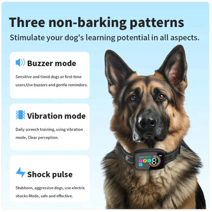 Smart Rechargeable Anti-Bark Dog Collar with HD Display & Waterproof Design WEM Support (www.WEM.support)