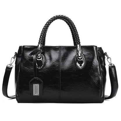 Soft Leather Boston Shoulder Bag WEM Support (www.WEM.support)
