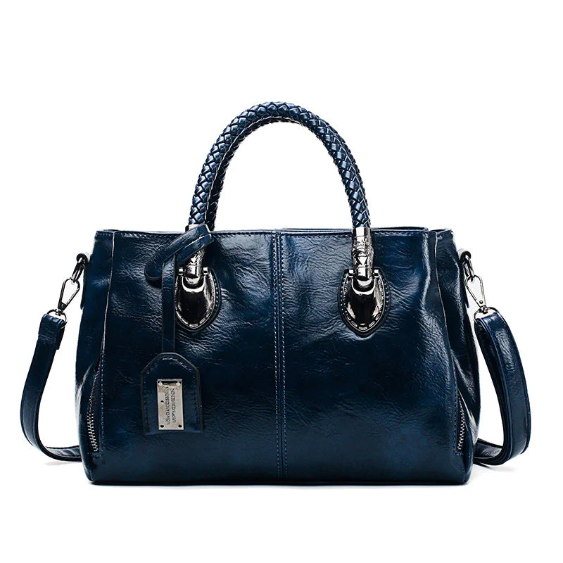 Soft Leather Boston Shoulder Bag WEM Support (www.WEM.support)