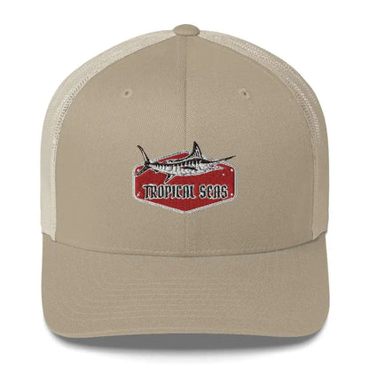 Tropical Marlin Trucker Hat WEM Support (www.WEM.support)