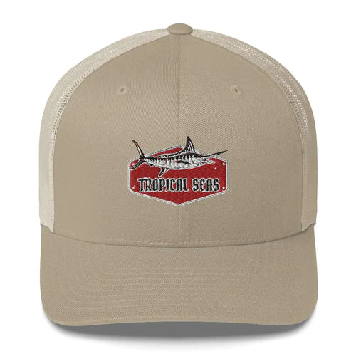 Tropical Marlin Trucker Hat WEM Support (www.WEM.support)