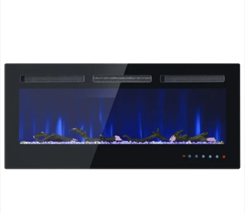 Wall-Mounted & Built-In Glass Electric Fireplace WEM Support (www.WEM.support)