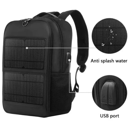 Waterproof Nylon Solar Charging Backpack WEM Support (www.WEM.support)
