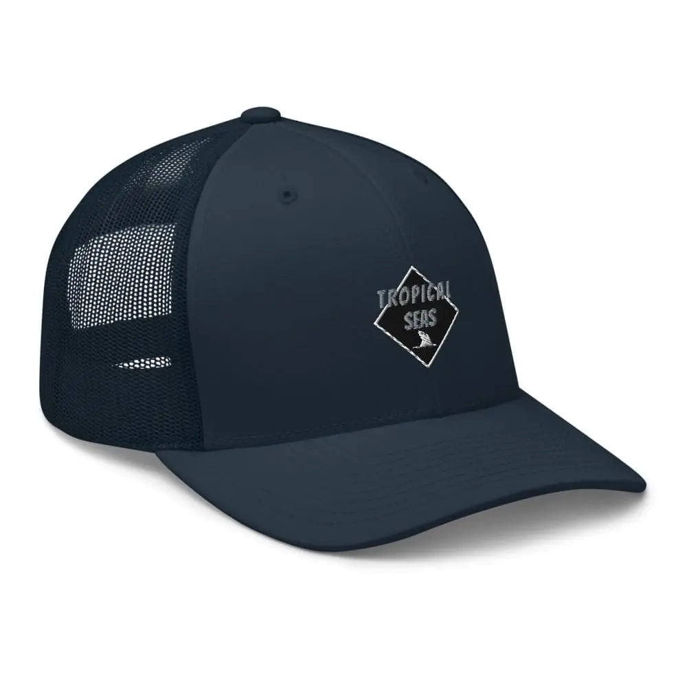 Tropical Seas Shark Fin Trucker Hat WEM Support (www.WEM.support)