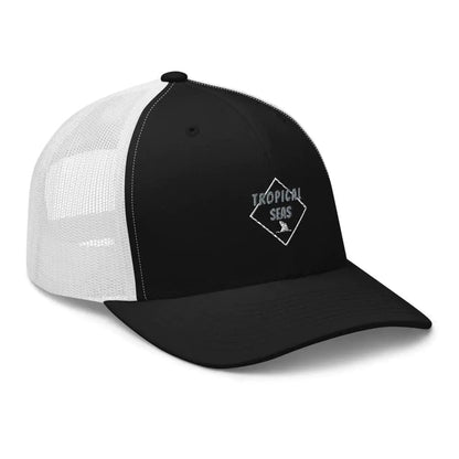 Tropical Seas Shark Fin Trucker Hat WEM Support (www.WEM.support)