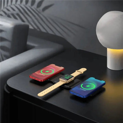 3 in 1 Magnetic Wireless Charger WEM Support (www.WEM.support)