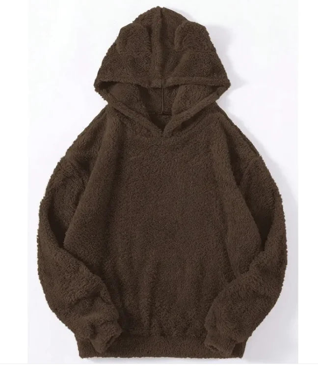Fluffy Hooded Warm Sweater WEM Support (www.WEM.support)