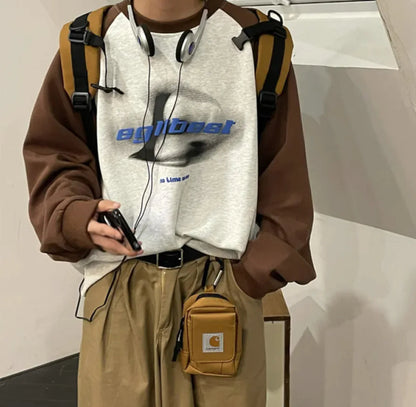 Virtual Shadow Printed Long-Sleeved Sweater WEM Support (www.WEM.support)