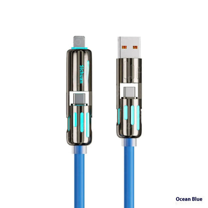 Car Multifunction 240W Four-in-one Data Cable WEM Support (www.WEM.support)