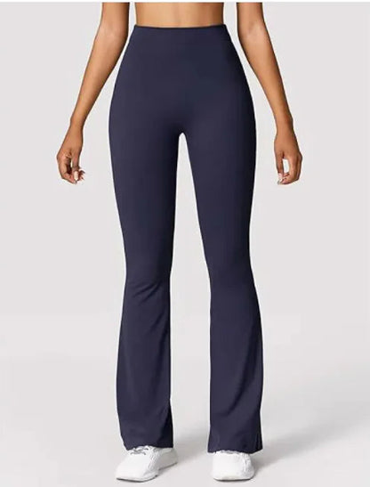 High-Waist Quick-Dry Yoga Bell-Bottom Fitness Pants WEM Support (www.WEM.support)