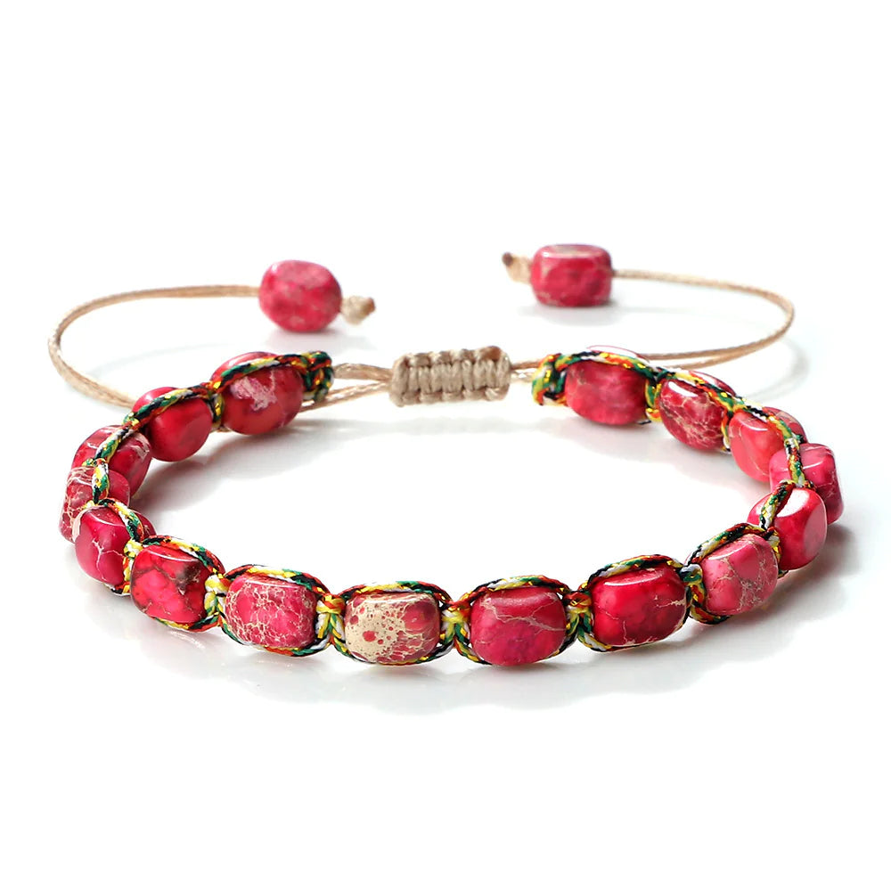 Hand-Woven Emperor Stone Beaded Bracelet WEM Support (www.WEM.support)