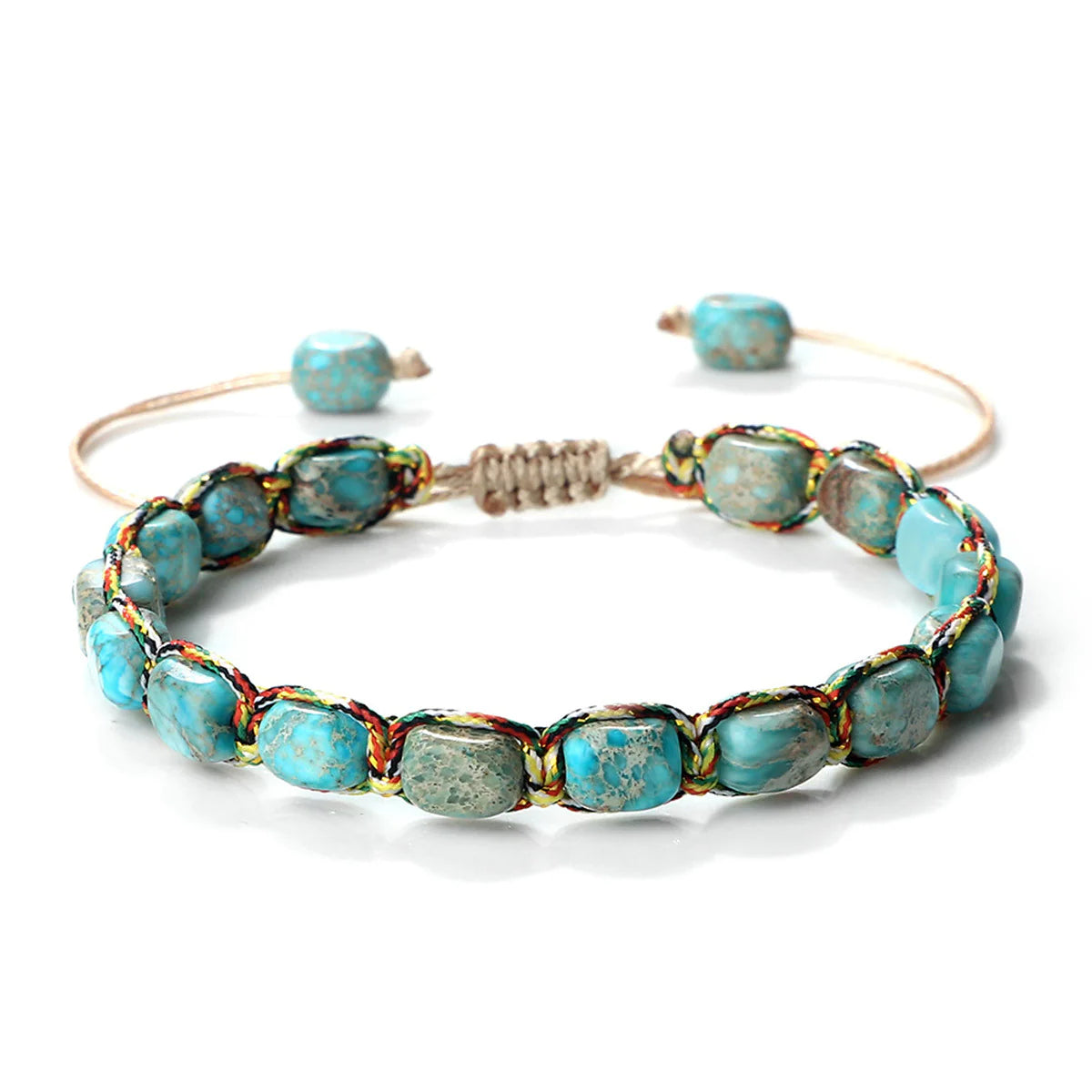 Hand-Woven Emperor Stone Beaded Bracelet WEM Support (www.WEM.support)