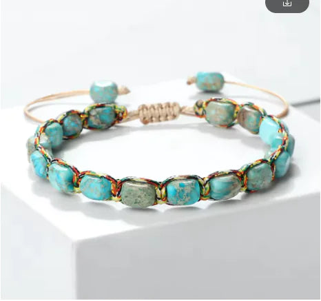 Hand-Woven Emperor Stone Beaded Bracelet WEM Support (www.WEM.support)