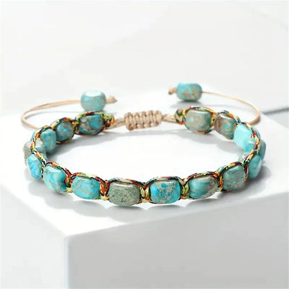 Hand-Woven Emperor Stone Beaded Bracelet WEM Support (www.WEM.support)