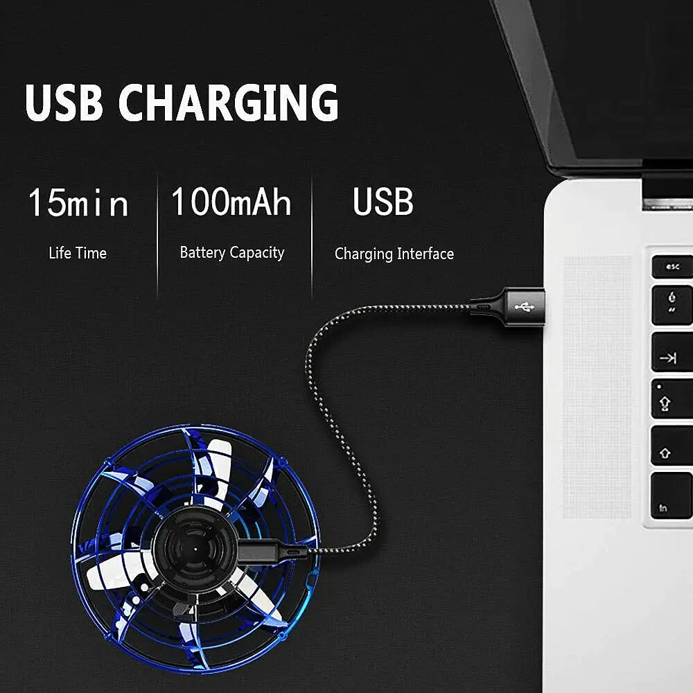 LED Flying Spinner Mini Drone WEM Support (www.WEM.support)