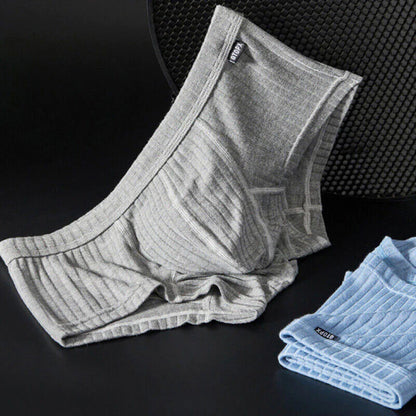 Men's Sexy Underwear Low waist Briefs U Pouch Boxers Striped Shorts Underpants WEM Support (www.WEM.support)