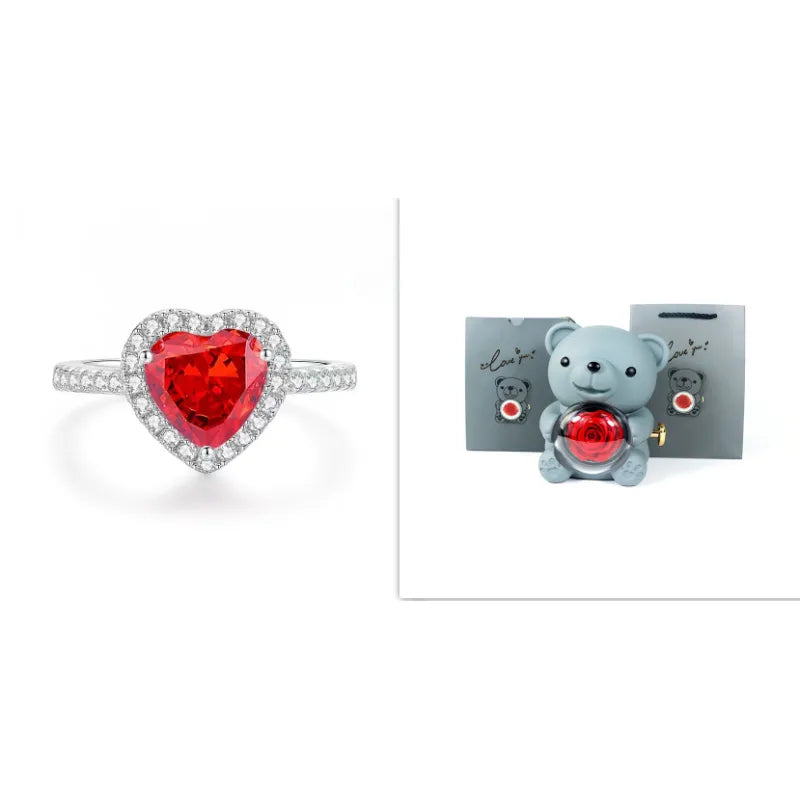 Eternal Rose Teddy Bear Jewelry Box WEM Support (www.WEM.support)