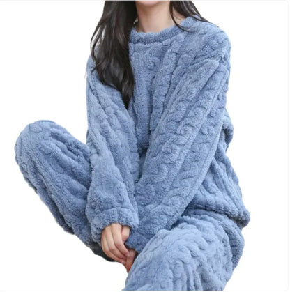 Cozy Flannel Thickened Lounge Set WEM Support (www.WEM.support)