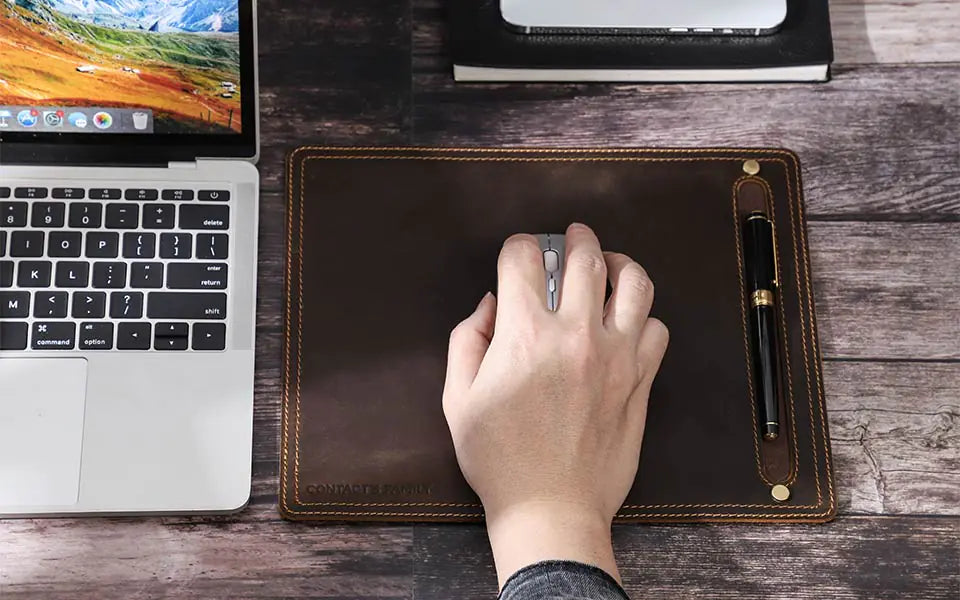 Genuine Leather Mouse Pad WEM Support (www.WEM.support)