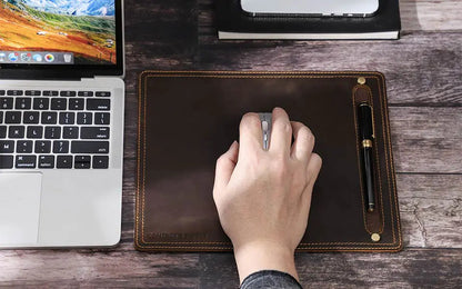 Genuine Leather Mouse Pad WEM Support (www.WEM.support)