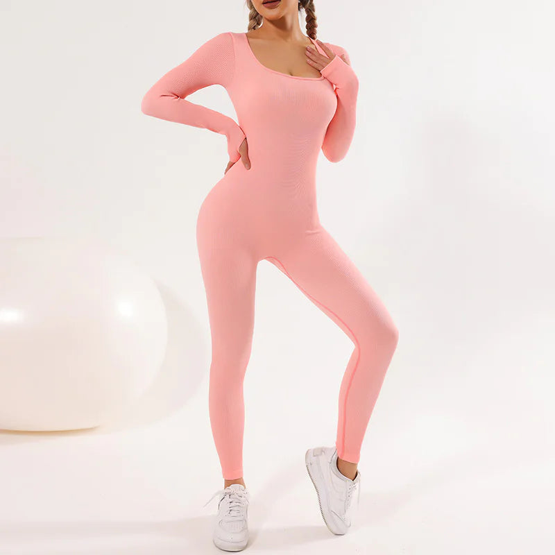 Full Sleeve Seamless Yoga Bodysuit WEM Support (www.WEM.support)
