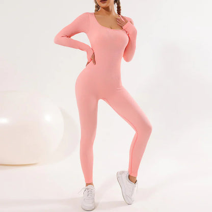Full Sleeve Seamless Yoga Bodysuit WEM Support (www.WEM.support)