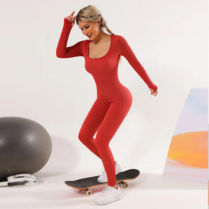Full Sleeve Seamless Yoga Bodysuit WEM Support (www.WEM.support)
