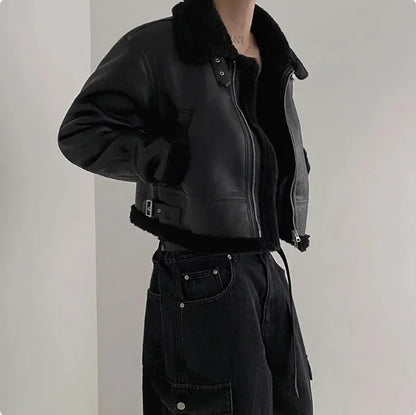 Korean Luxe Suede Lambswool Oversized Coat WEM Support (www.WEM.support)