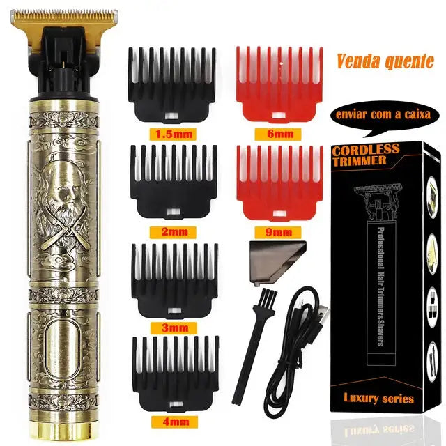 USB Rechargeable Vintage Electric Hair Trimmer WEM Support (www.WEM.support)