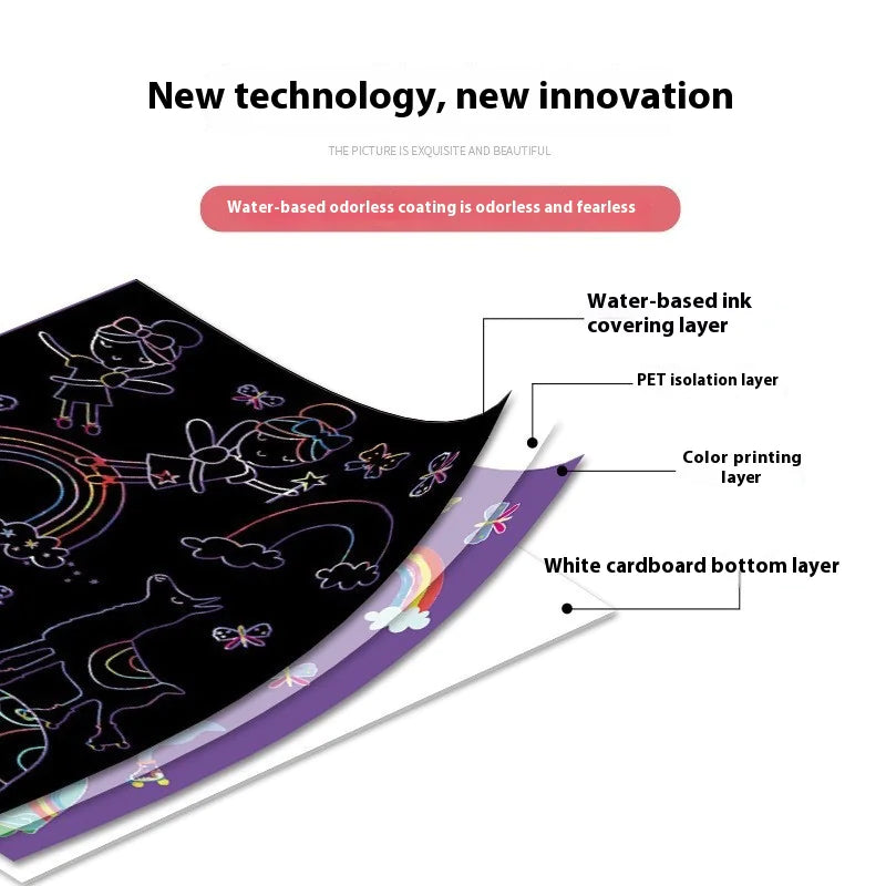 Luminous Scratch Art Paper WEM Support (www.WEM.support)