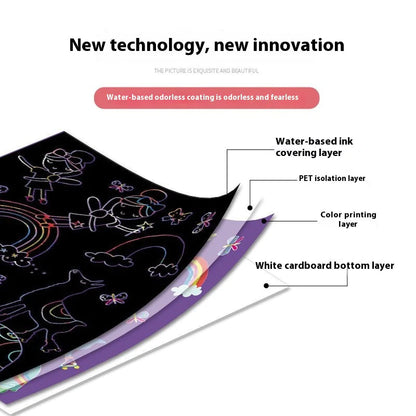 Luminous Scratch Art Paper WEM Support (www.WEM.support)