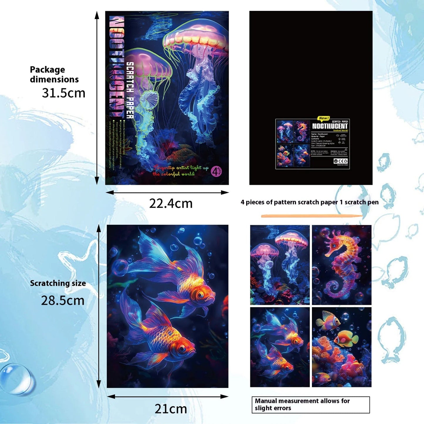 Luminous Scratch Art Paper WEM Support (www.WEM.support)