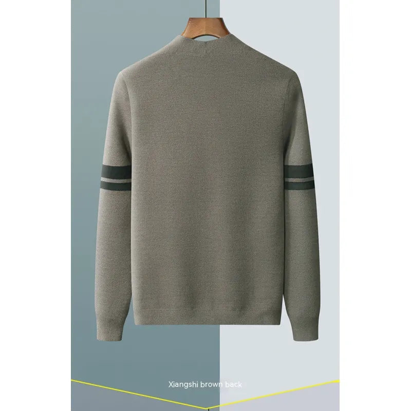 Men's Fall Winter Fashion V-neck Casual Wool Knitted Sweater Coat WEM Support (www.WEM.support)