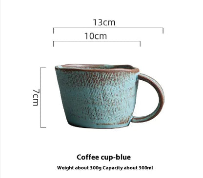 Handcrafted Japanese Pottery Clay Coffee Set WEM Support (www.WEM.support)