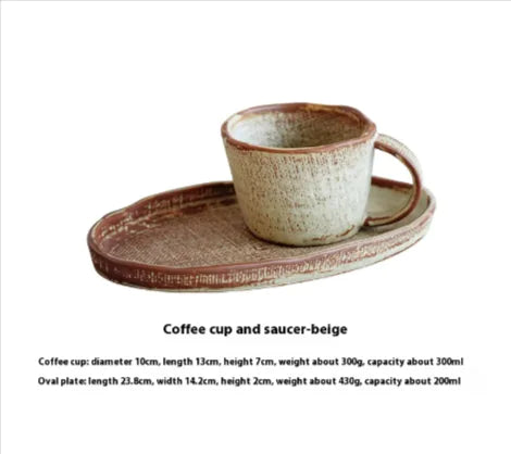 Handcrafted Japanese Pottery Clay Coffee Set WEM Support (www.WEM.support)