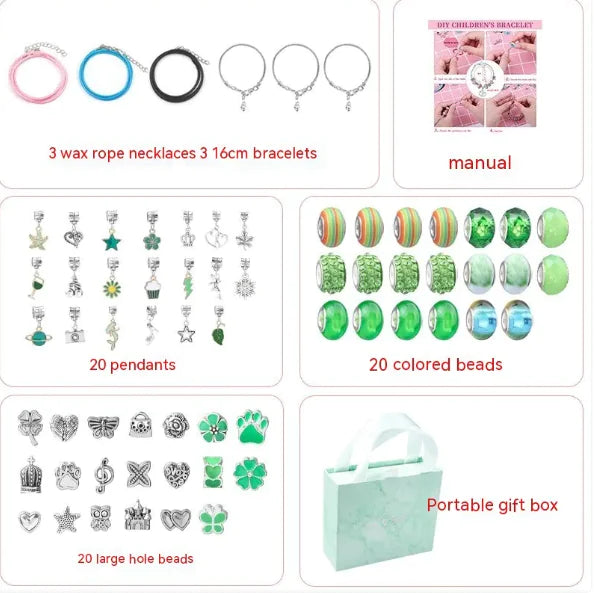 Children's Educational Handmade Diy Beaded Bracelet Suit WEM Support (www.WEM.support)