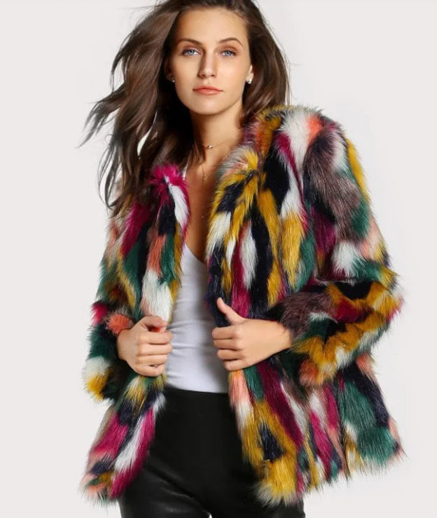 Women Color Fur Coats WEM Support (www.WEM.support)