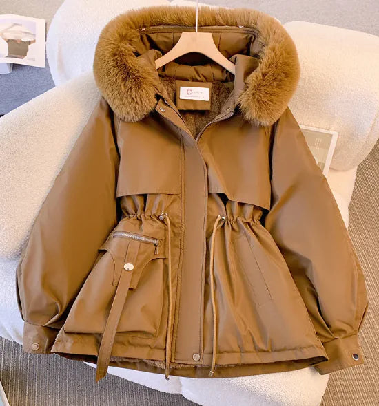 Women's Slimming Hooded Cotton-Padded Jacket WEM Support (www.WEM.support)