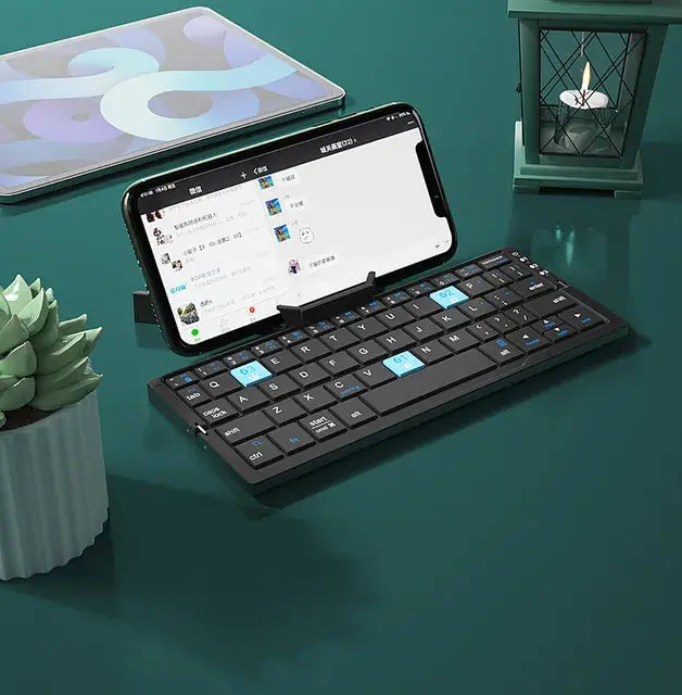 Foldable Bluetooth Keyboard Rechargeable Keyboard WEM Support (www.WEM.support)