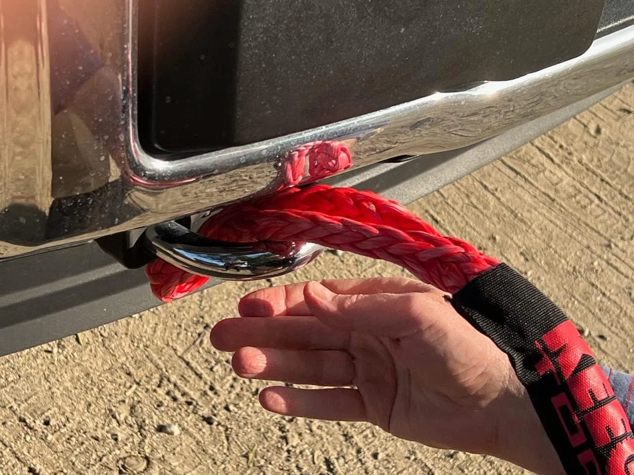 1/2" x 24" 65,000LBS Soft Shackle Recovery Rope For SUV Winch Snatch Off Road US WEM Support (www.WEM.support)